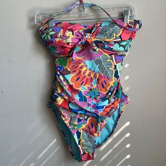BLEU ROD BEATTIE FLORAL SWIMSUIT 8 - Picture 1 of 9